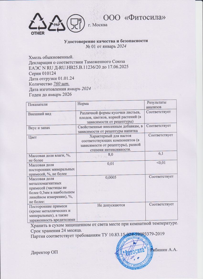 Паспорт №010124